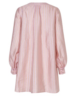 Kimono Mini Kjole - Rose Pinstripe
